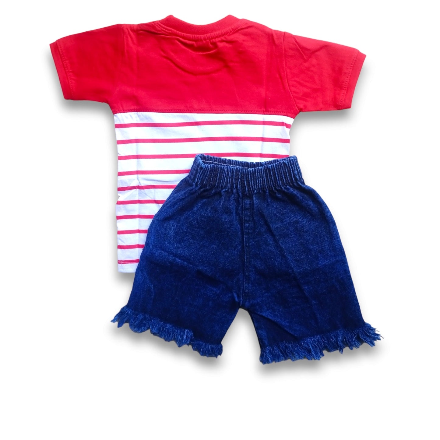 Red Striped T-shirt & Shorts