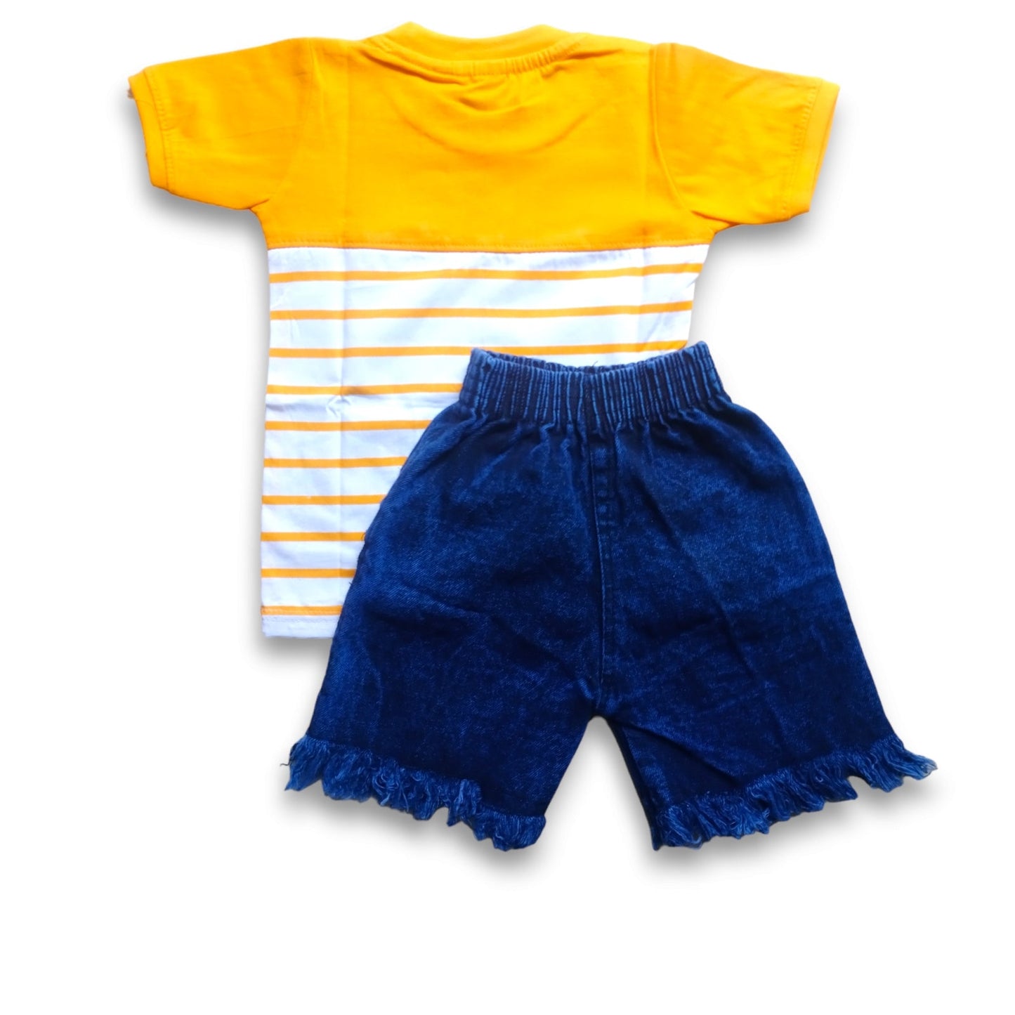Yellow Striped T-shirt & Shorts
