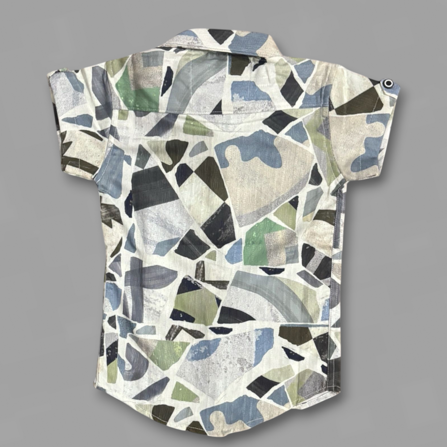 Kids Pastel Geomatric Printed Shirt