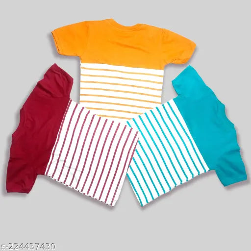 striped Design Pack Of 3 T-shirt