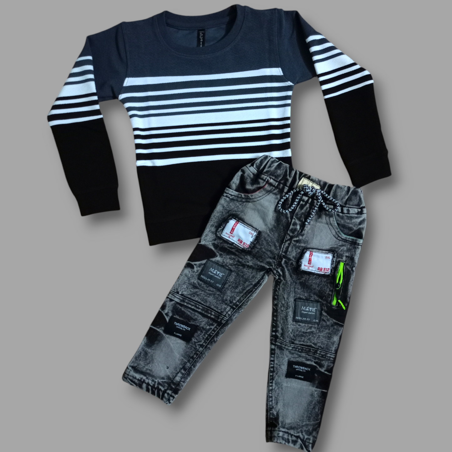 Kids' Sky Full-Sleeve T-Shirt & Jeans