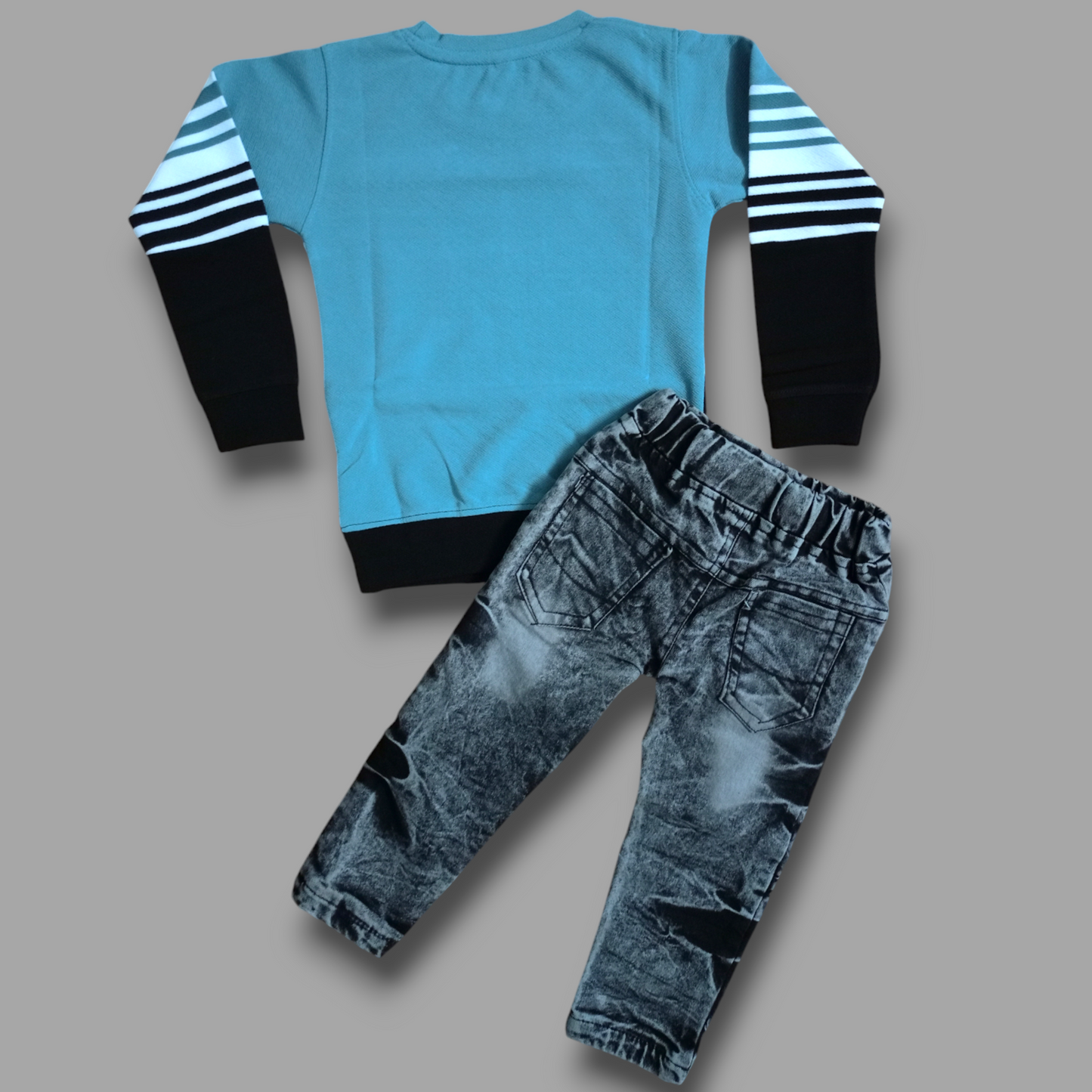 Boys' Full-Sleeve T-Shirt & Denim Combo