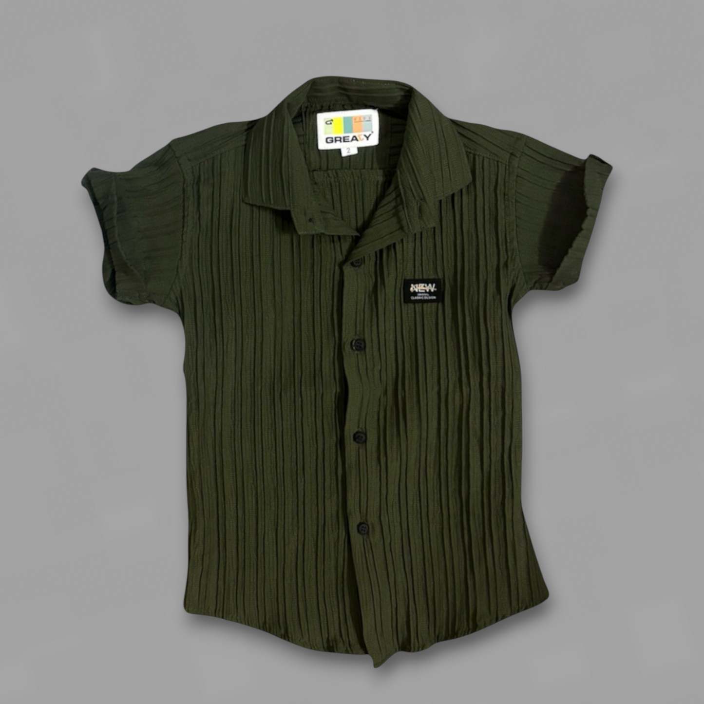 Kids Striped Solid Shirt